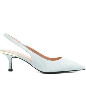 Love Moschino Slingback Leather Court Shoes - White