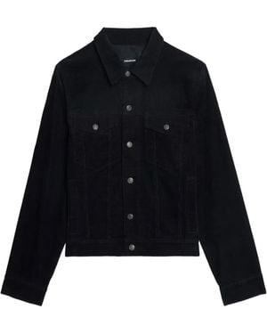 Zadig & Voltaire Bases Corduroy Button-Fastening Jacket - Black