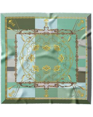 Elizabetta Foulard En Soie Gabriella À Imprimé Équestre - Green