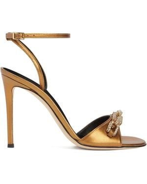 Giuseppe Zanotti Evry Crystal-Embellished Sandals - Metallic