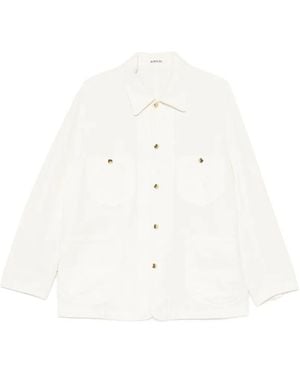 AURALEE Jacke Im Workwear-Look - Weiß