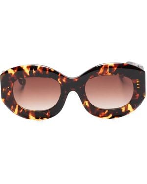 Thierry Lasry Trophy Oval-Frame Sunglasses - Brown
