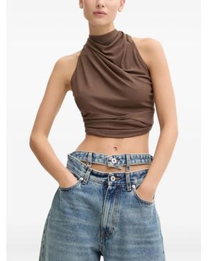 Rick Owens Draped Halter-Neck Top - Blue