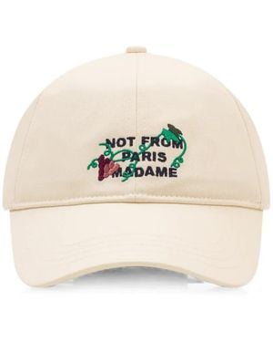 Drole de Monsieur Vine-Embroidered Cap - Natural