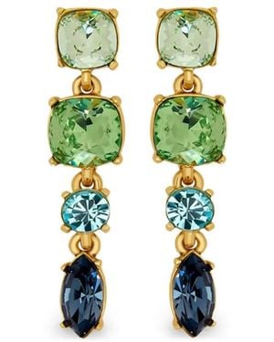 Oscar de la Renta Four-Tier Drop Earrings - Green