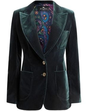 Etro Single Button Front Blazer - Green