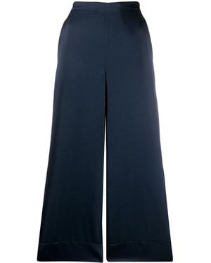Blanca Vita Pantalon Crop Ample - Bleu