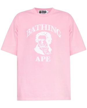 A Bathing Ape Graphic-print T-shirt - Pink