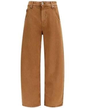 Jacob Cohen Buttoned Five-Pocket Jeans - Brown