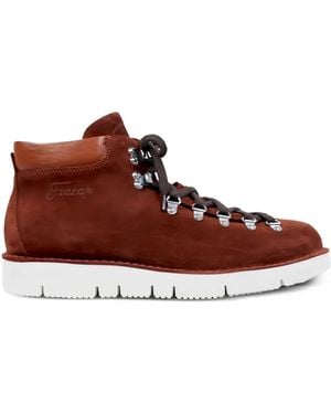 Fracap Bottes En Daim À Lacets - Marron