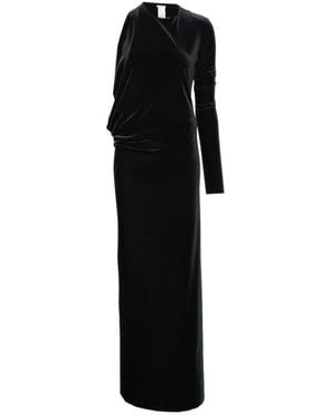 Amazuìn Robe Longue Dos Nu Anja À Une Épaule - Noir