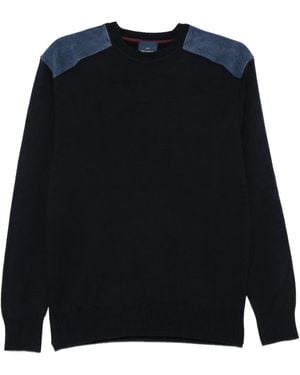 Paul & Shark Maglione Con Inserti A Coste - Nero