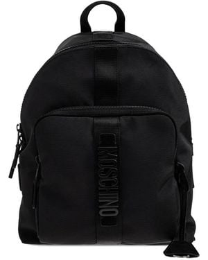 Moschino Logo-Detail Backpack - Black