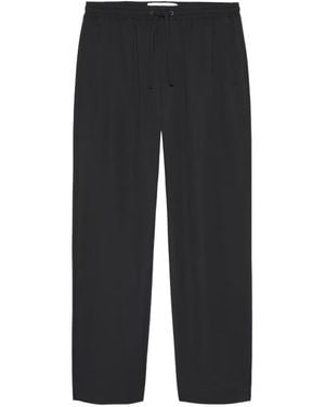 New Amsterdam Drawstring Straight-Leg Trousers - Black