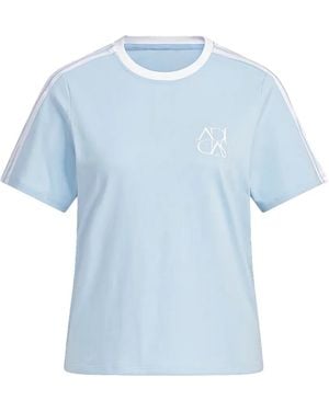 adidas Dance Logo-Embroidered T-Shirt - Blue