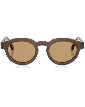 Giorgio Armani Round-Frame Sunglasses - Brown