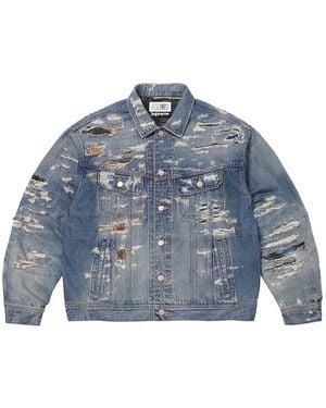 Supreme X Mm6 Maison Margiela Gerafeld Denim Jack - Blauw