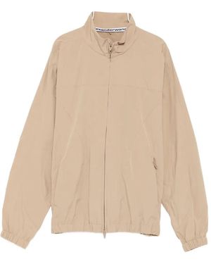 Alexander Wang Perforated Logo Track Jacket - Natural