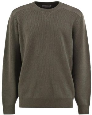 Brunello Cucinelli Gerippter Kaschmirpullover - Grün