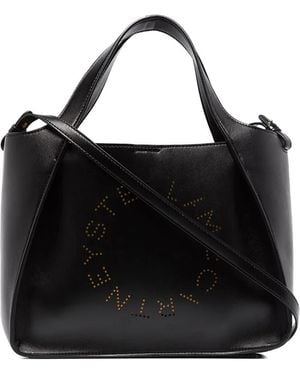 Stella McCartney Perforated-detail leather shoulder bag - Schwarz