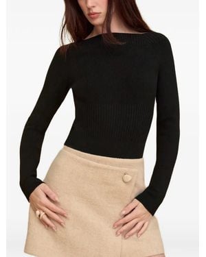 Cult Gaia Lottie Boat-Neck Bodysuit - Black