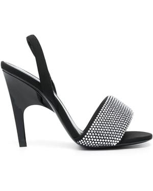 The Attico Rem 105Mm Crystal-Embellished Sandals - Black