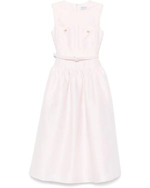 Self-Portrait Taffeta Midi Dress - Pink
