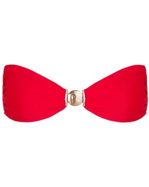 Lenny Niemeyer Bandeau-Bikinioberteil Mit Ring - Rot