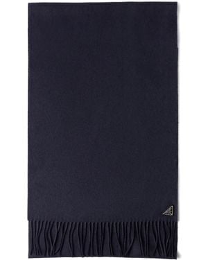 Prada シルクカシミア スカーフ - ブルー