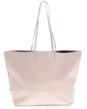 1989 STUDIO Sac Cabas À Effet Peau De Crocodile - Natural