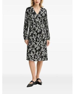 Marc O' Polo V-Neck Midi Dress - Black