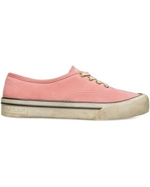 Bally Santa Ana Lace-Up Suede Trainers - Pink