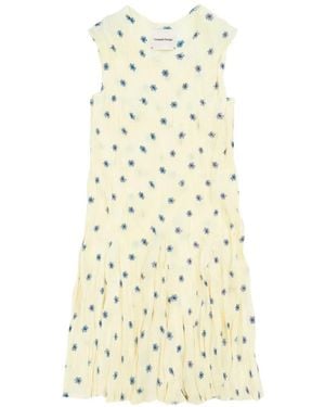 GONGDID DESIGN Floral Midi Dress - White