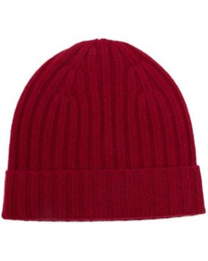 Be You Ribbed-Knit Beanie Hat - Red