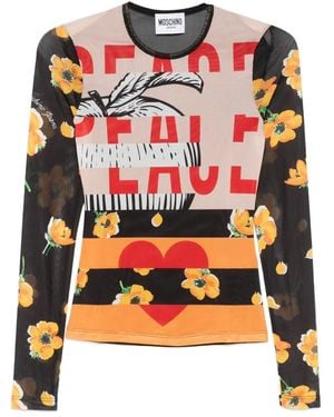 Moschino Haut À Fleurs - Noir