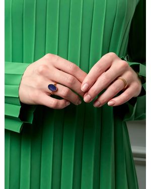Ottoman Hands Anello Mina Con Lapislazzuli - Verde