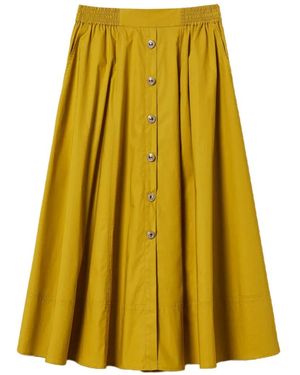 Twinset Buttoned Midi Skirt - Yellow
