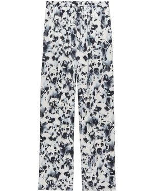 MSGM プリント ワイドパンツ - ホワイト