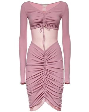 Nensi Dojaka Ruched Mini Dress - Pink