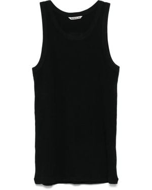 AURALEE Cotton Tank Top - Black