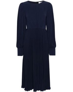 Nissa Pleated Midi Dress - Blue