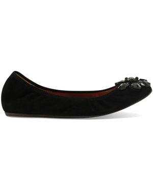 Lanvin Embroidered Ballet Flats - Black