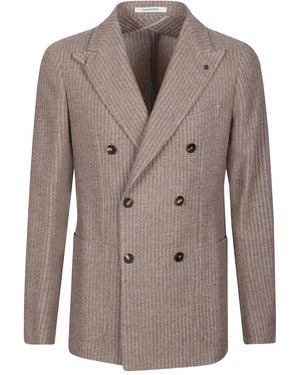 Tagliatore Blazer Doppiopetto A Righe - Marrone