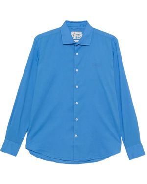 MC2 Saint Barth Chemise Button-Down Cotton Shirt - Blue