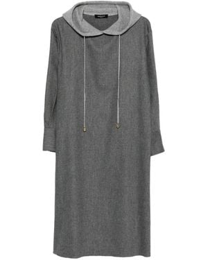 Fabiana Filippi Hooded Midi Dress - Grey