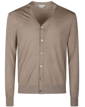 Ballantyne V-Neck Button-Up Cardigan - Gray