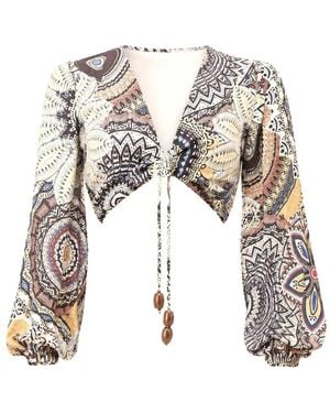 Alexis Colmar Medallion-Print Top - White
