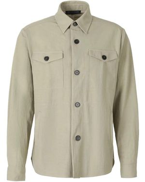 Harris Wharf London Button-Up Overshirt - Natural