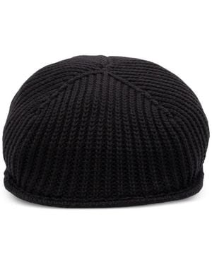 Altea Casquette Nervurée En Laine - Black