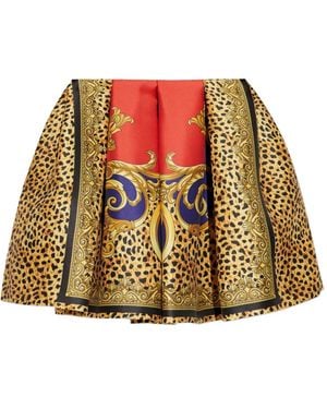 Versace Volume-Pleats Ballet Mini Skirt - Yellow